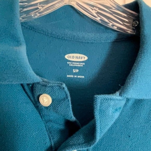 Old Navy Polo Shirt Teal Blue Like New Short Sleeve - Picture 2 of 3